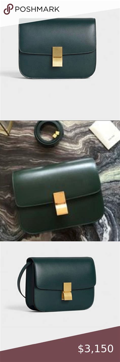 celine box medium green|celine box bag.